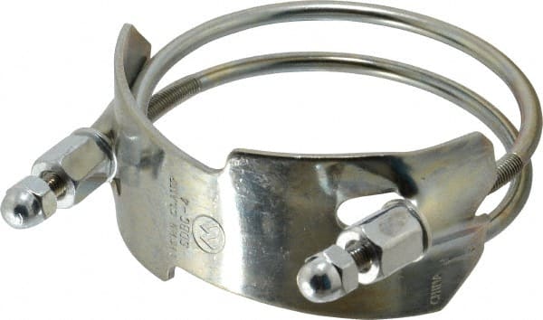 Kuriyama of America - 4" Hose, Spiral Double Bolt Hose Clamp - Plated Steel - Exact Tooling