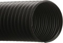 Hi-Tech Duravent - 3-1/2" ID, 50' Long, Thermoplastic Rubber Blower & Duct Hose - Black, 5-1/4" Bend Radius, 10 In/Hg, 8 Max psi, -65 to 275°F, Chemical Resistant - Exact Tooling