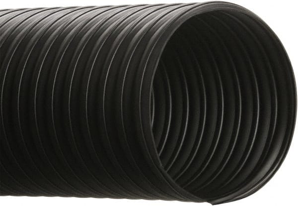 Hi-Tech Duravent - 7" ID, 25' Long, Thermoplastic Rubber Blower & Duct Hose - Black, 10-1/2" Bend Radius, 6 In/Hg, 4 Max psi, -65 to 275°F, Chemical Resistant - Exact Tooling