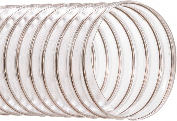 Hi-Tech Duravent - 2-1/4" ID, 50' Long, PVC Blower & Duct Hose - Clear, 3.1" Bend Radius, 15 In/Hg, 15 Max psi, -20 to 180°F, Abrasion and Chemical Resistant - Exact Tooling