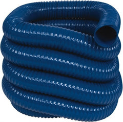 Hi-Tech Duravent - 3" ID, 25' Long, PVC Blower & Duct Hose - Blue, 4-1/4" Bend Radius, 22 In/Hg, 24 Max psi, -20 to 180°F, Abrasion and Chemical Resistant - Exact Tooling