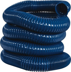 Hi-Tech Duravent - 4" ID, 25' Long, PVC Blower & Duct Hose - Blue, 5-1/2" Bend Radius, 17 In/Hg, 11 Max psi, -20 to 180°F, Abrasion and Chemical Resistant - Exact Tooling