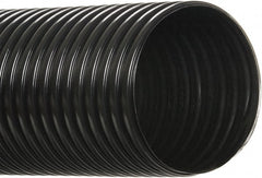 Hi-Tech Duravent - 1-1/4" ID, 25' Long, Polyethylene Blower & Duct Hose - Black, 2" Bend Radius, 18 In/Hg, 22 Max psi, -30 to 160°F, UV Resistant - Exact Tooling