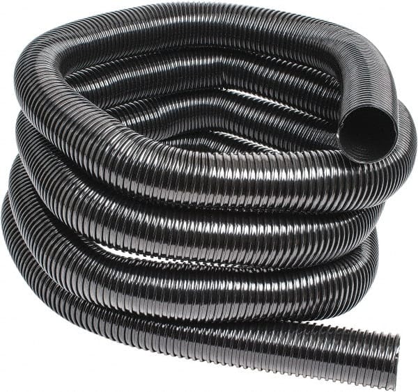 Hi-Tech Duravent - 3" ID, 25' Long, Polyethylene Blower & Duct Hose - Black, 5-1/4" Bend Radius, 5 In/Hg, 8 Max psi, -30 to 160°F, UV Resistant - Exact Tooling