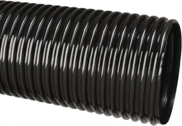Hi-Tech Duravent - 4" ID, 25' Long, Polyethylene Blower & Duct Hose - Black, 5-3/4" Bend Radius, 3 In/Hg, 5 Max psi, -30 to 160°F, UV Resistant - Exact Tooling