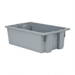 Quantum Storage - 75 Lb Load Capacity Gray Polyethylene Tote Container - Stacking, Nesting, 18" Long x 11" Wide x 6" High - Exact Tooling
