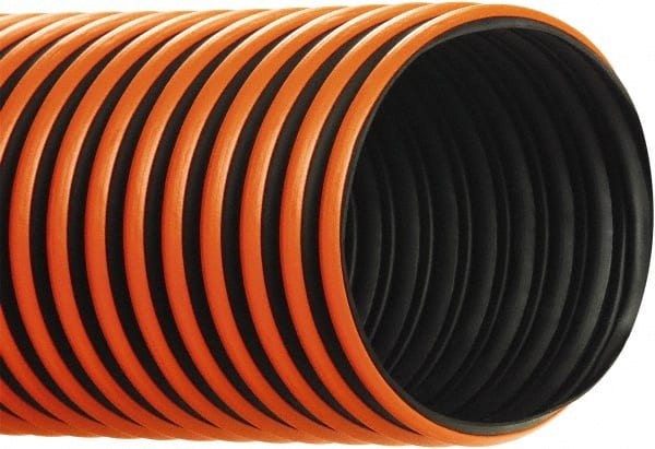 Hi-Tech Duravent - 12" ID, 50' Long, Thermoplastic Rubber Blower & Duct Hose - Black, 15-1/4" Bend Radius, 4 In/Hg, 2 Max psi, -60 to 300°F, Chemical and Abrasion Resistant - Exact Tooling
