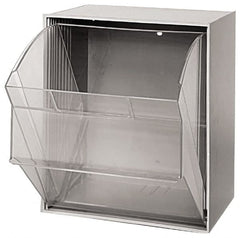 Quantum Storage - 11-13/16" Wide x 13-7/8" High x 11-7/8" Deep, Small Parts Tip Out Stacking Bin Organizer - Polystyrene Frame, 1 Compartments, 11-1/16" Wide x 13-5/8" High x 8-7/8" Deep Bin - Exact Tooling