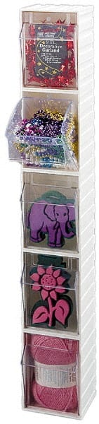 Quantum Storage - 4-1/2" Wide x 6" High x 4" Deep, Small Parts Tip Out Stacking Bin Organizer - Polystyrene Frame, 1 Compartments, 4-1/4" Wide x 5-3/4" High x 3-3/4" Deep Bin - Exact Tooling