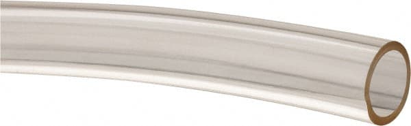Made in USA - 1/2" ID x 5/8" OD, 1/16" Wall Thickness, Cut to Length (50' Standard Length) Plastic Tube - Clear, 14 Max psi, 40 Hardness - Exact Tooling