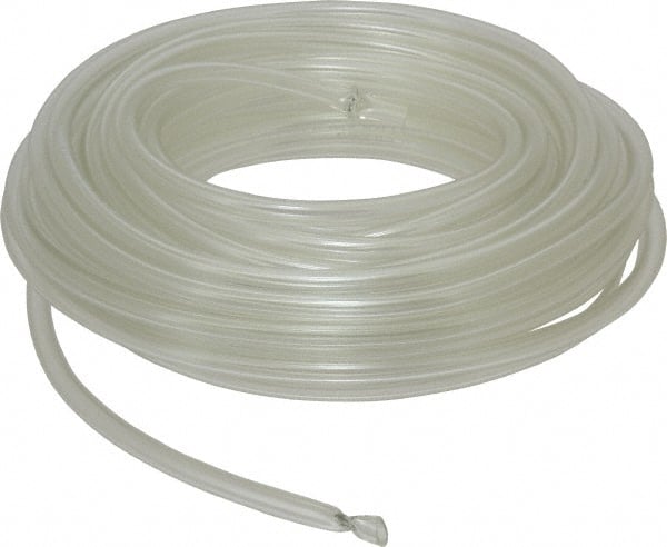 Made in USA - 3/16" ID x 5/16" OD, 1/16" Wall Thickness, 50' Long, Tygon Tube - Clear, 41 Max psi, 64 Hardness - Exact Tooling