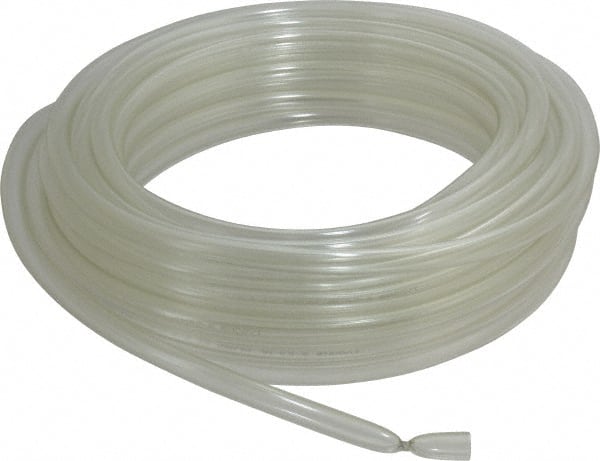 Made in USA - 3/8" ID x 1/2" OD, 1/16" Wall Thickness, 50' Long, Tygon Tube - Clear, 23 Max psi, 64 Hardness - Exact Tooling