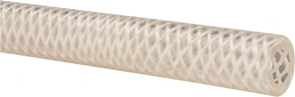 Made in USA - 3/8" ID x 5/8" OD, 1/8" Wall Thickness, Cut to Length (50' Standard Length) Plastic Tube - Clear, 180 Max psi, 65 Hardness - Exact Tooling