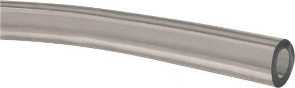 Made in USA - 3/8" ID x 5/8" OD, 1/8" Wall Thickness, Cut to Length (50' Standard Length) Plastic Tube - Clear, 14 Max psi, 63 Hardness - Exact Tooling