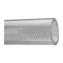 Made in USA - 1-1/2" ID x 1-15/16" OD, 7/32" Wall Thickness, Cut to Length (50' Standard Length) PVC Tube - Clear, 80 Max psi, 80 Hardness - Exact Tooling