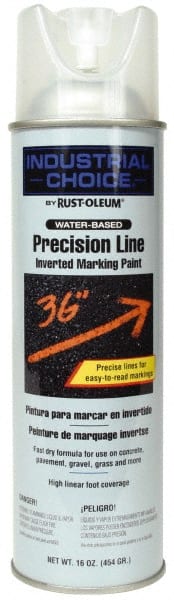 Rust-Oleum - 17 fl oz Clear Marking Paint - 600' to 700' Coverage at 1" Wide, Water-Based Formula - Exact Tooling