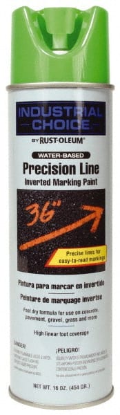 Rust-Oleum - 17 fl oz Green Marking Paint - 600' to 700' Coverage at 1" Wide, Water-Based Formula - Exact Tooling