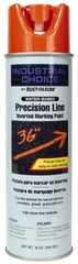 Rust-Oleum - 17 fl oz Orange Marking Paint - 600' to 700' Coverage at 1" Wide, Water-Based Formula - Exact Tooling