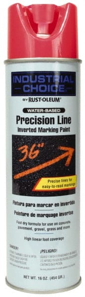 Rust-Oleum - 17 fl oz Pink Marking Paint - 600' to 700' Coverage at 1" Wide, Water-Based Formula - Exact Tooling