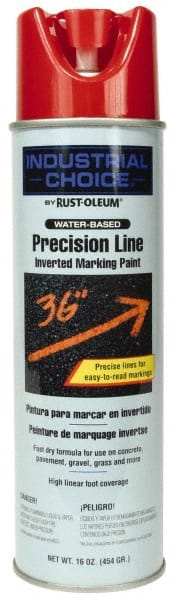 Rust-Oleum - 17 fl oz Red Marking Paint - 600' to 700' Coverage at 1" Wide, Water-Based Formula - Exact Tooling