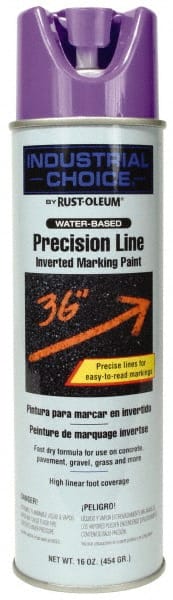 Rust-Oleum - 17 fl oz Purple Marking Paint - 600' to 700' Coverage at 1" Wide, Water-Based Formula - Exact Tooling