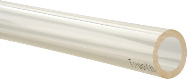 Made in USA - 5/8" ID x 7/8" OD, 1/8" Wall Thickness, Cut to Length (100' Standard Length) Polyurethane Tube - Clear, 35 Max psi - Exact Tooling