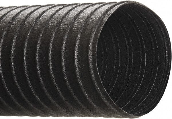 Hi-Tech Duravent - 16" ID, 25' Long, Neoprene Coated Polyester Blower & Duct Hose - Black, 18-1/2" Bend Radius, 8 In/Hg, 19 Max psi, -40 to 250°F, Chemical and Abrasion Resistant - Exact Tooling