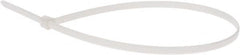 Thomas & Betts - 14.2" Long White Nylon Standard Cable Tie - 50 Lb Tensile Strength, 1.33mm Thick, 1" Max Bundle Diam - Exact Tooling