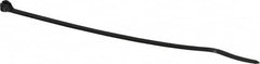 Thomas & Betts - 7.31" Long Black Polypropylene Standard Cable Tie - 30 Lb Tensile Strength, 1.22mm Thick, 1-1/2" Max Bundle Diam - Exact Tooling