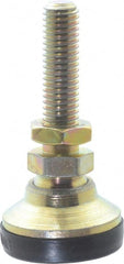 J.W. Winco - M8 x 1.25 Bolt Thread, Studded Pivotal Stud Mount Leveling Pad & Mount - 358 Kg Capacity, 26mm Base Diam - Exact Tooling