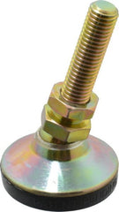 J.W. Winco - M12 x 1.75 Bolt Thread, Studded Pivotal Stud Mount Leveling Pad & Mount - 1,400 Kg Capacity, 48mm Base Diam - Exact Tooling