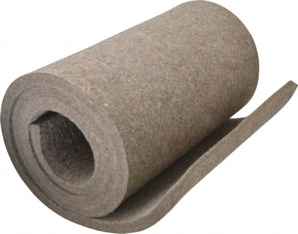 Made in USA - 1/2 Inch Thick x 60 Inch Wide x 12 Inch Long, Pressed Wool Felt Sheet - 8 Lbs/Square Yd., Gray, 400 psi - Exact Tooling
