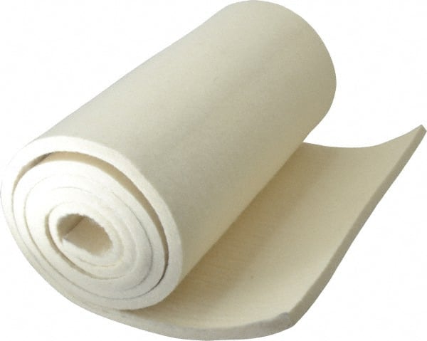 Made in USA - 3/8 Inch Thick x 66 Inch Wide x 12 Inch Long, Pressed Wool Felt Sheet - 4.6 Lbs/Square Yd., White, 400 psi - Exact Tooling