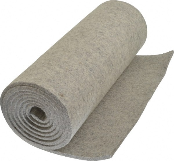 Made in USA - 1/4 Inch Thick x 72 Inch Wide x 12 Inch Long, Pressed Wool Felt Sheet - 3.1 Lbs/Square Yd., Gray, 250 psi - Exact Tooling