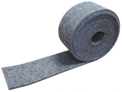 Made in USA - 1/8 Inch Thick x 2 Inch Wide x 10 Ft. Long, Felt Stripping - Gray, Plain Backing - Exact Tooling