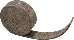 Made in USA - 1/8 Inch Thick x 1 Inch Wide x 5 Ft. Long, Felt Stripping - Gray, Plain Backing - Exact Tooling