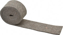 Made in USA - 1/8 Inch Thick x 2 Inch Wide x 5 Ft. Long, Felt Stripping - Gray, Plain Backing - Exact Tooling