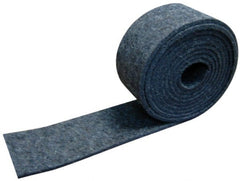 Made in USA - 1/4 Inch Thick x 1 Inch Wide x 5 Ft. Long, Felt Stripping - Gray, Plain Backing - Exact Tooling