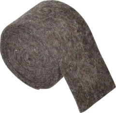 Made in USA - 1/8 Inch Thick x 2 Inch Wide x 5 Ft. Long, Felt Stripping - Gray, Plain Backing - Exact Tooling