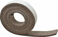 Made in USA - 1/4 Inch Thick x 1 Inch Wide x 5 Ft. Long, Felt Stripping - Gray, Adhesive Backing - Exact Tooling