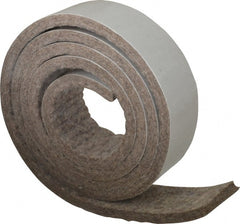 Made in USA - 1/4 Inch Thick x 1-1/2 Inch Wide x 5 Ft. Long, Felt Stripping - Gray, Adhesive Backing - Exact Tooling