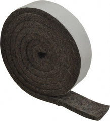 Made in USA - 1/4 Inch Thick x 1 Inch Wide x 5 Ft. Long, Felt Stripping - Gray, Adhesive Backing - Exact Tooling