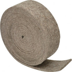 Made in USA - 1/8 Inch Thick x 1-1/2 Inch Wide x 10 Ft. Long, Felt Stripping - Gray, Plain Backing - Exact Tooling