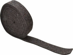 Made in USA - 1/8 Inch Thick x 1 Inch Wide x 10 Ft. Long, Felt Stripping - Gray, Plain Backing - Exact Tooling
