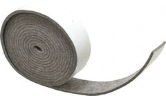 Made in USA - 1/8 Inch Thick x 1-1/2 Inch Wide x 10 Ft. Long, Felt Stripping - Gray, Adhesive Backing - Exact Tooling