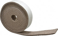 Made in USA - 1/4 Inch Thick x 1-1/2 Inch Wide x 10 Ft. Long, Felt Stripping - Gray, Adhesive Backing - Exact Tooling