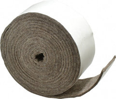 Made in USA - 1/8 Inch Thick x 2 Inch Wide x 10 Ft. Long, Felt Stripping - Gray, Adhesive Backing - Exact Tooling