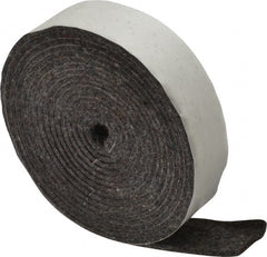 Made in USA - 1/8 Inch Thick x 1 Inch Wide x 10 Ft. Long, Felt Stripping - Gray, Adhesive Backing - Exact Tooling