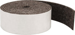 Made in USA - 1/8 Inch Thick x 1-1/2 Inch Wide x 10 Ft. Long, Felt Stripping - Gray, Adhesive Backing - Exact Tooling