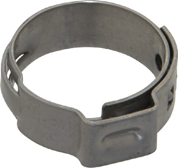 Oetiker - Stepless Ear Clamp - 11/16" Noml Size, 8mm Inner Width, 7mm Wide x 0.6mm Thick, Stainless Steel - Exact Tooling